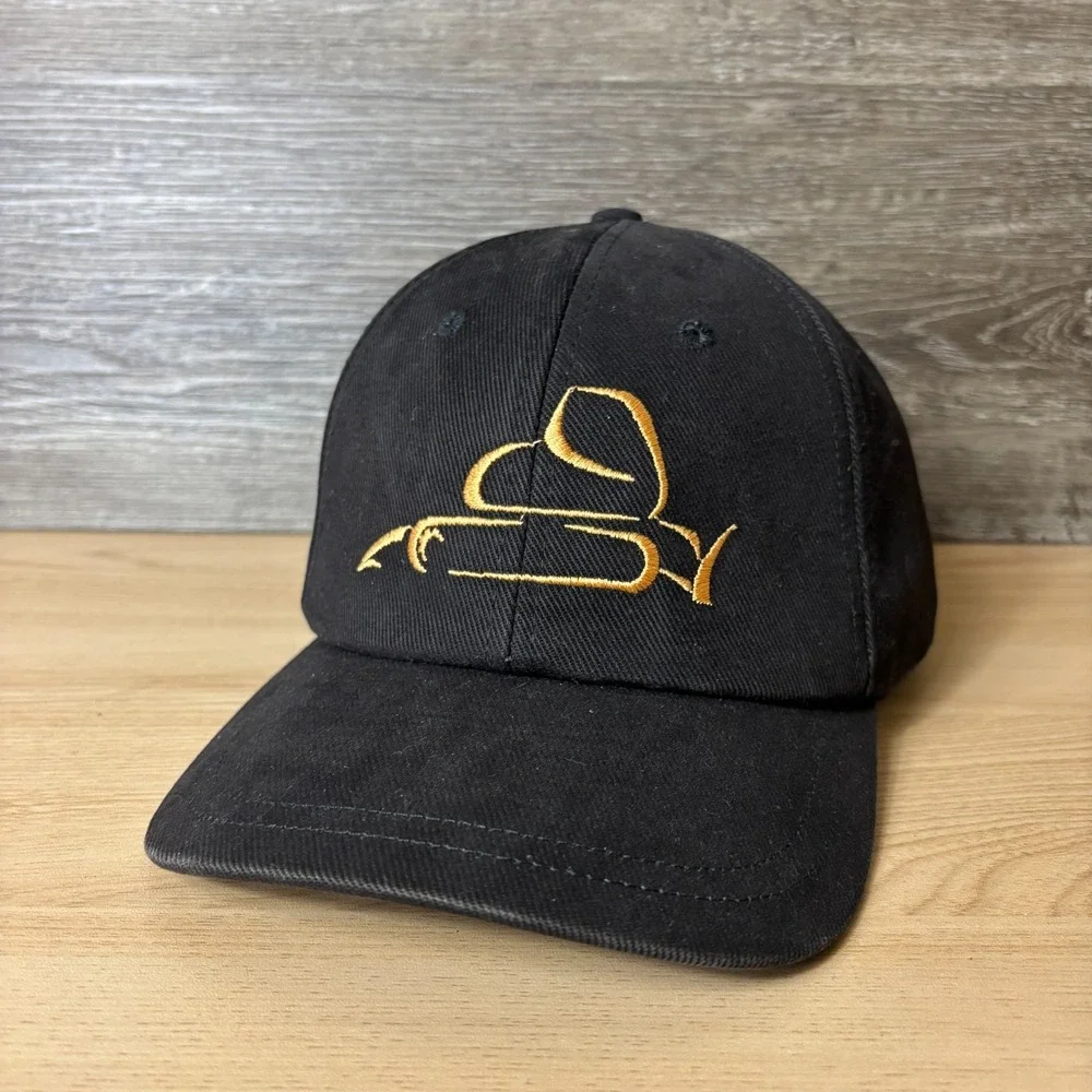Vintage Bombardier Hat Cap Strap Back Black One Size Adjustable